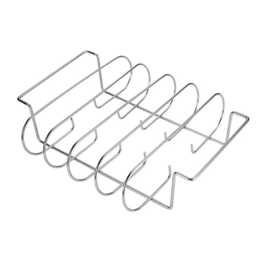 BBQ Accessory Silver Black Non-Stick Grill Rack Non-stick Coating Compact Storage Versatile Cooking Tool Backyard BBQ