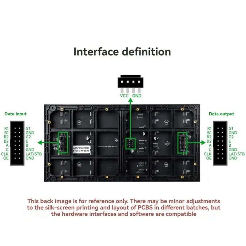 B16C-P4 LED Matrix Panel RGB Full-Color LED Display Module 80X40 Pixels 1/20 Scan HUB75 Interfaces For DIY Screen Billboards