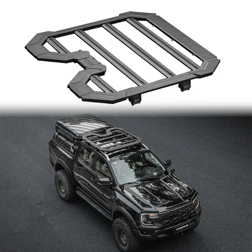

Multifunctional Aluminum Alloy Roof Rack 4x4 Car Roof Rack Platform Tray Offroad Pickup Rooftop Luggage Rack for For Ranger