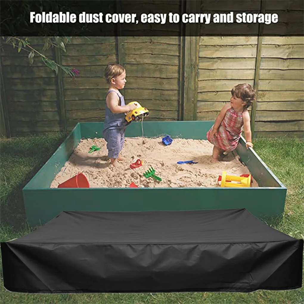 Sandbox Cover Drawstring Dustproof Waterproof Oxford Cloth Portable Foldable Sandpit Children Canopy 150x150cm