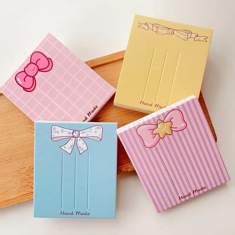 100pcs Adorable Striped Hair Clip Display Cards Colorful Paper For Headwear Jewelry Crafts
