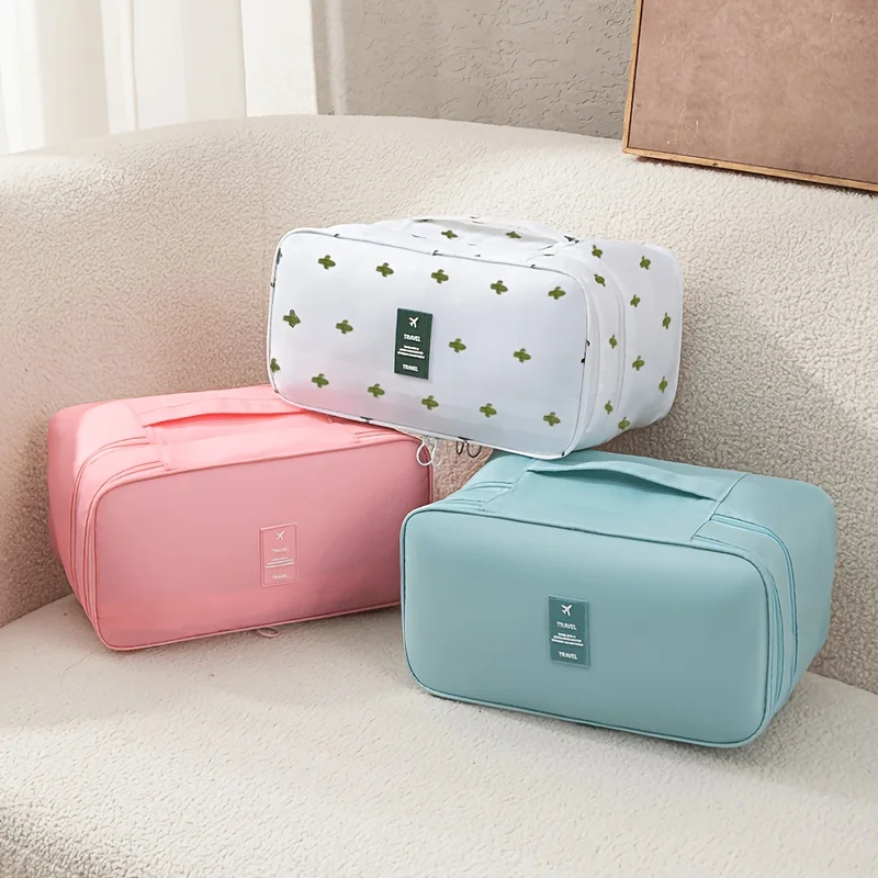 Double Layered Compartment Underwear Storage Bag, Travel and Home Storage Bag, Bra Underwear Sock Compartment Storage Bag
