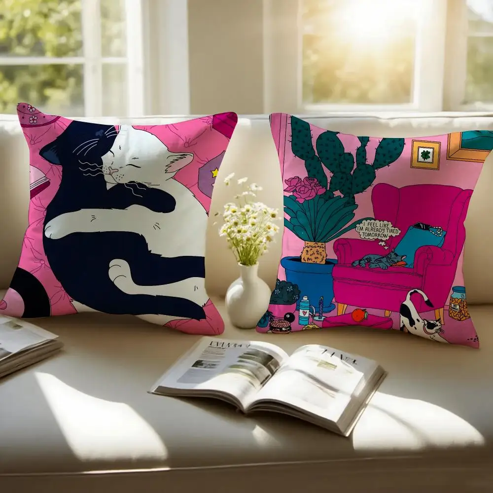 Art Internet Cosmo Danchin-Hamard Cushion Cover Sofa Cushion Cover Personalized Gift Living Room Home Decor Pillow