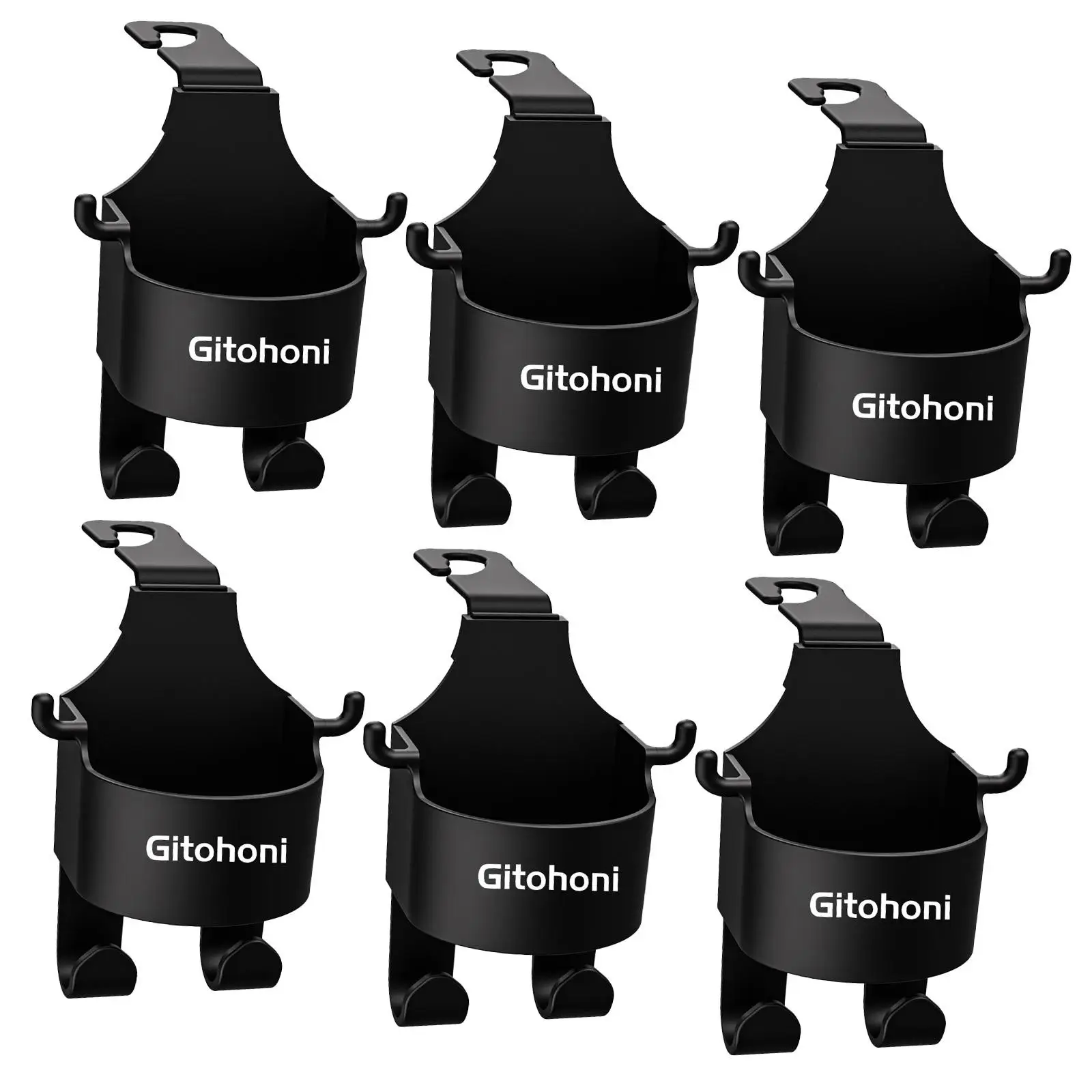 6x Car Water Cup Holder Hook Seat Headrest Hooks Storage Organizer