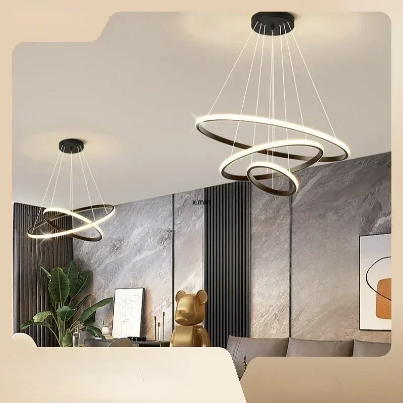 Candelabro Led para comedor, lámpara colgante de diseño moderno de lujo para techo, sala de estar, Lustre, accesorio de iluminación colgante