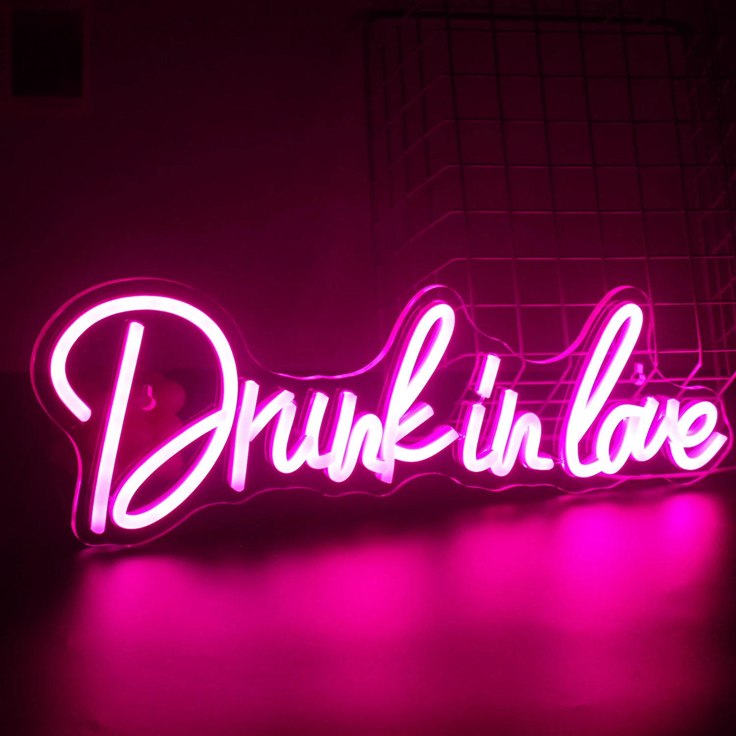 Imagem -03 - Usb Powered Neon Sign Lights Bêbado no Amor Logotipo Decoração de Parede para Quarto Casa Bar Festa de Casamento Lâmpada Pendurada Enfeites