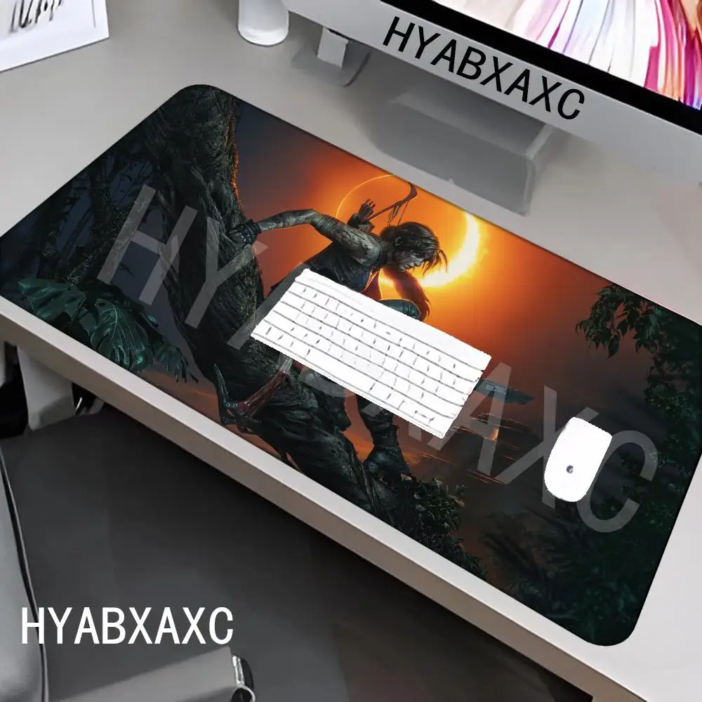 

T-Tomb R-Raider L-Lara Croft Pc Decoration Board Gaming Laptops Computer Desks Desktop Accessories Mousepad Gamer Rug Hot Pad