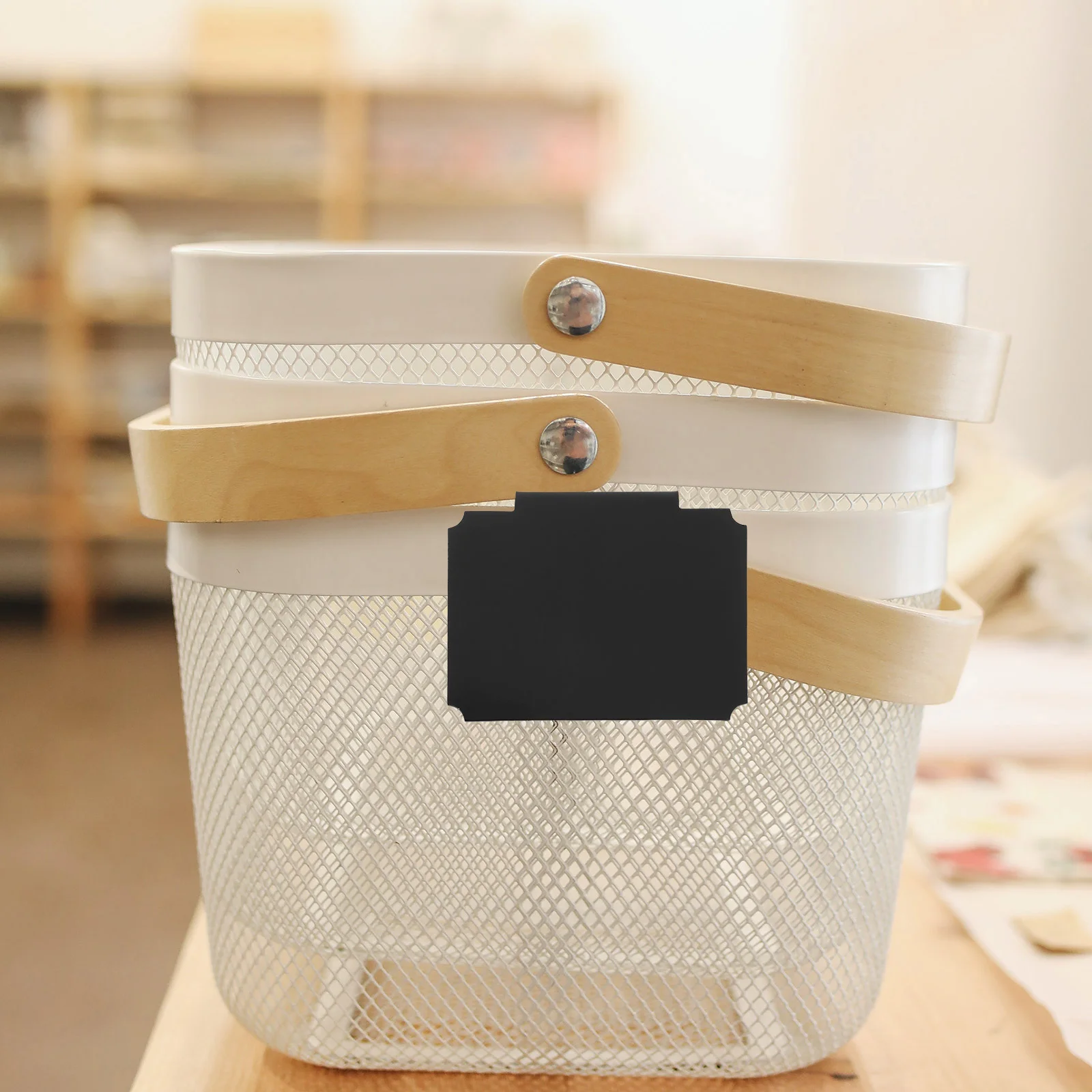 

Erasable Hanging Price Tag Holder Bin Labels Clip on Removable Pvc Tags Basket Storage Bins