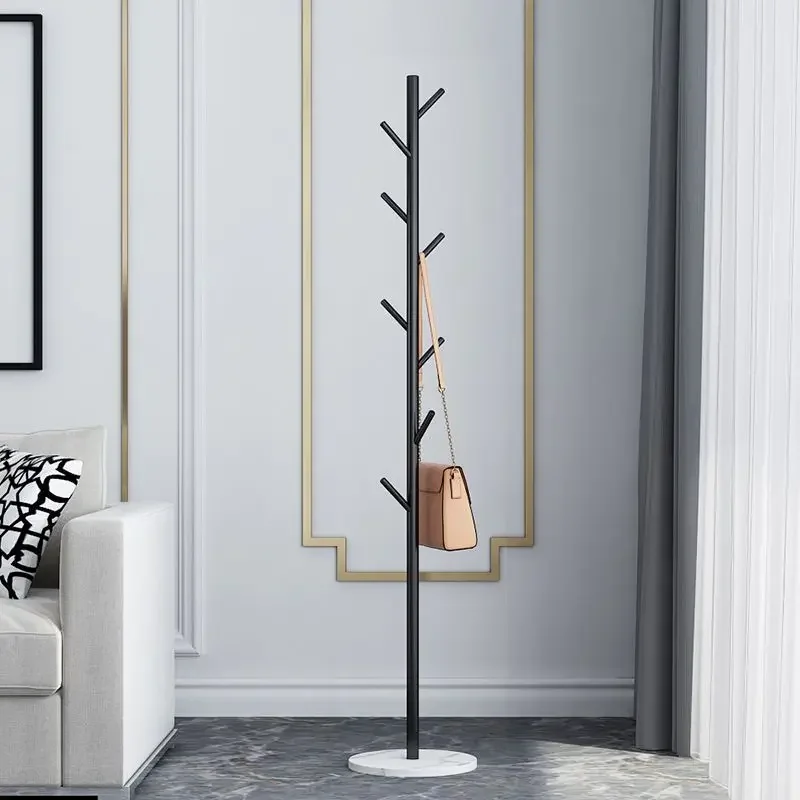 Nordic Gold Standing Coat Rack Modern Quality Metal Coat Rack Marble Black Entryway Floor Coat Rack Living Room Furniture