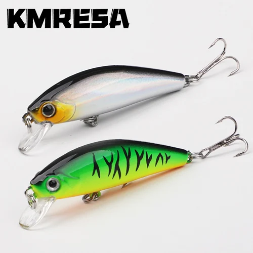 1 Uds 5cm/6,5g Mini láser duro Minnow hundimiento cebo Wobbler Jerkbait manivela Señuelos de Pesca gancho lubina Pesca aparejos de agua dulce y salada