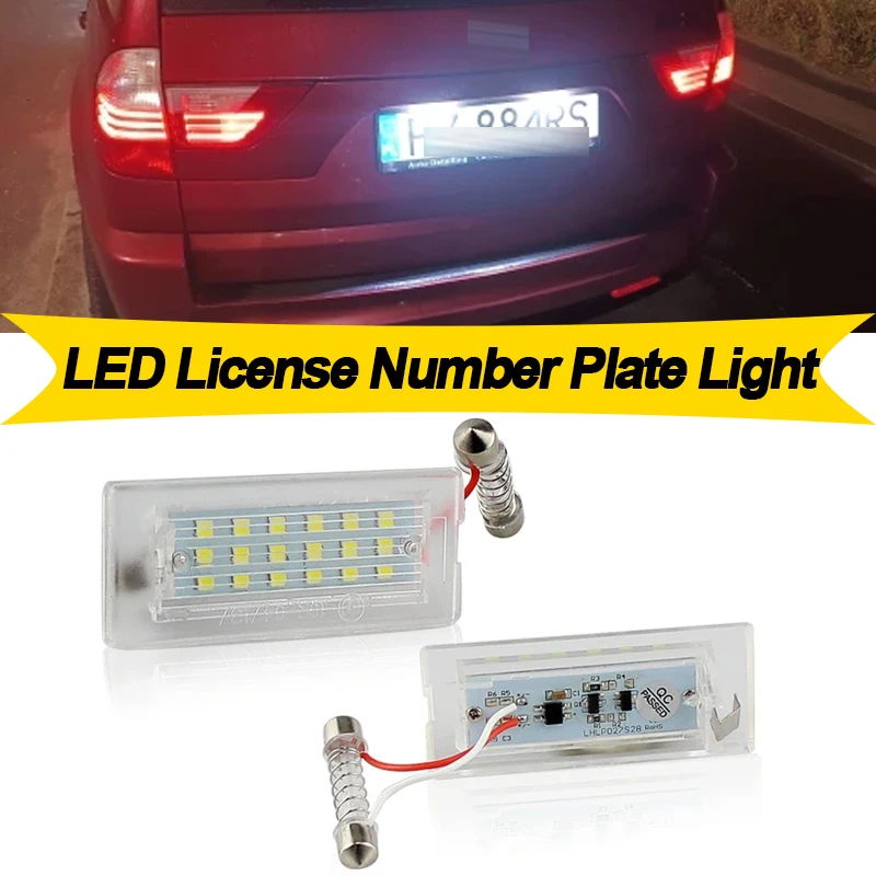 

2 шт. для BMW E53 X5 1999 2000 2001 2002 2003 E83 x3 2004 2005 2006 2007 2008 2009 canbus светодиодный светильник номерного знака