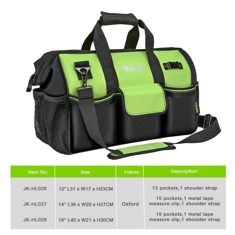 Jakah Electrician Tool Bag Strong And Durable Canvas Thickened Portable Multi-functional Water-Resistant Construction