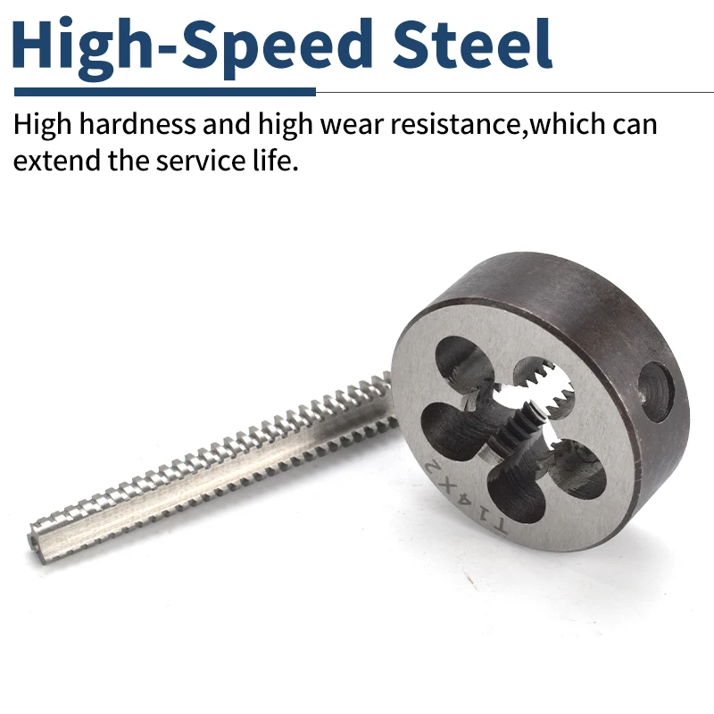 VOKET TAP 1SET Right/Left Hand Tap & Die TR8 10 12 14 16 18 20 X2/3/4Thread Screw Tap Machine Plug Tap Thread Tools