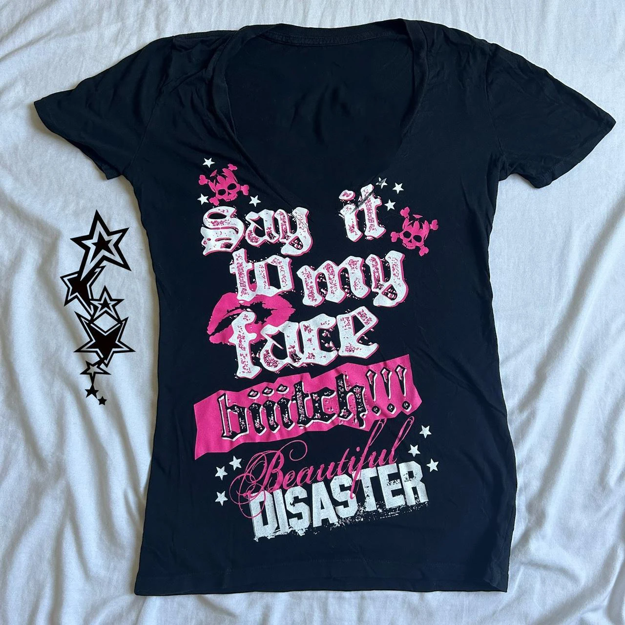 Grafik-T-Shirts Y2k Tops Harajuku 2000er Jahre Kleidung Y2k Top T-Shirt für Frauen Anime Girl Kawaii Shoujo Girl Style Ästhetische Kleidung