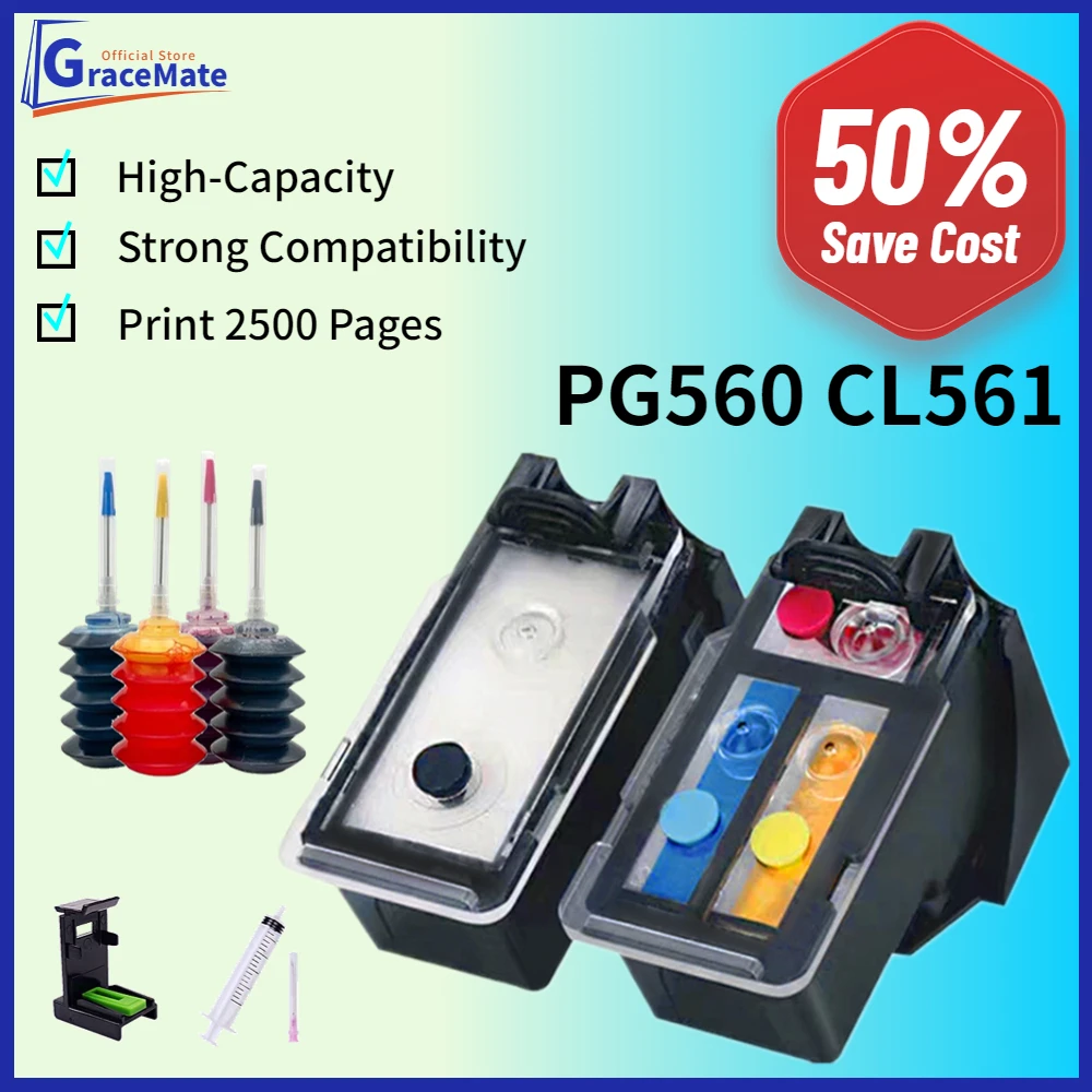 pg560 cl561 Remanufactured Replacement Ink Cartridge PG-560 CL-561 for canon printer pixma cartridge TS5353 TS7451 Printer