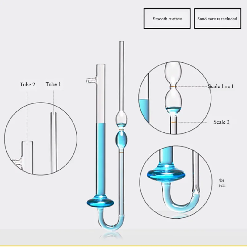 Glass Pin's Petroleum Movement Capillary Pin's Viscometer 0.4mm0.6mm0.8mm1.0mm1.2mm1.5mm