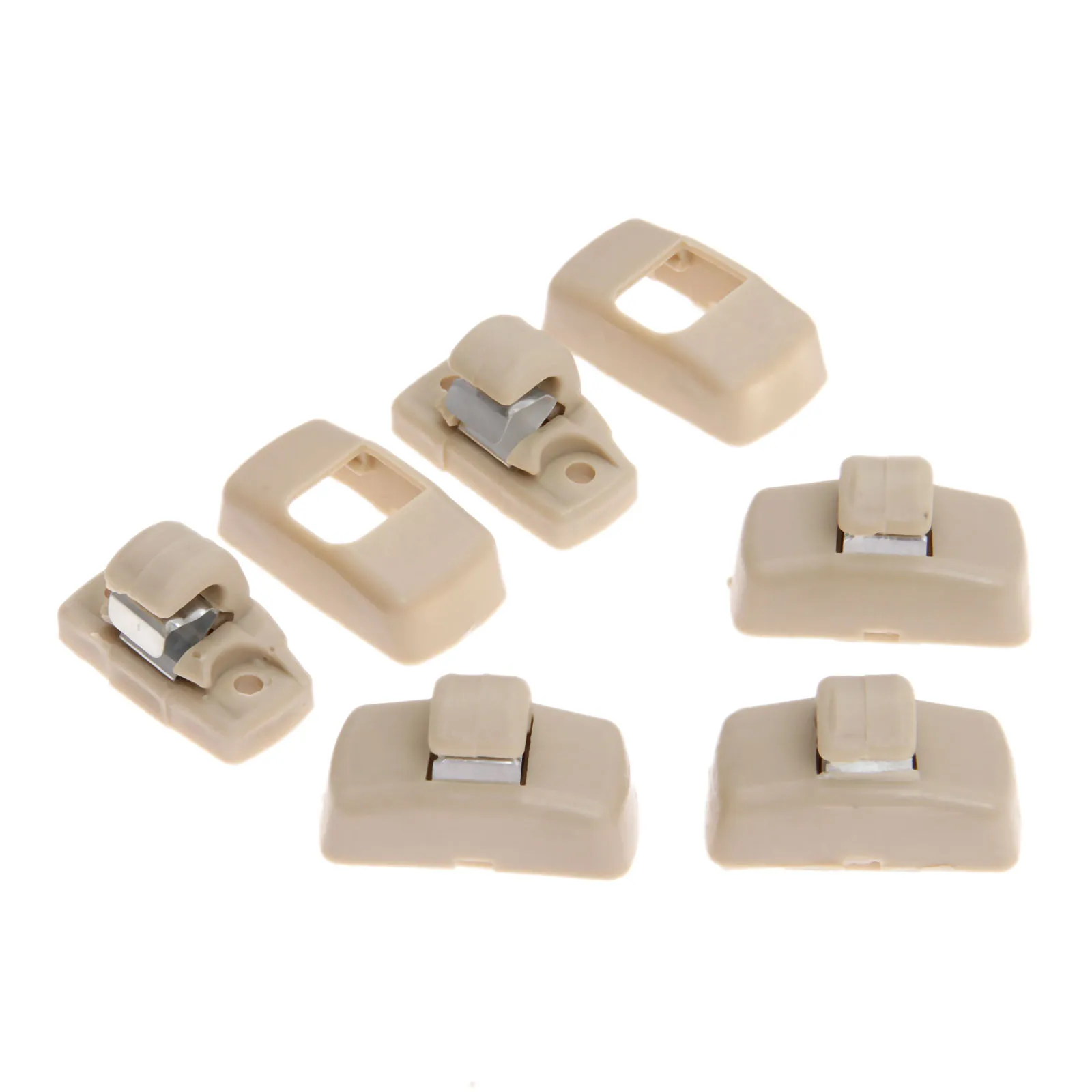 5PCS Sun-shading Board Bracket Hanger Holder Sun Visor Hook Clips 443857562B Fit for Audi A2 A3 A4 B6 A5 Cabriolet Beige