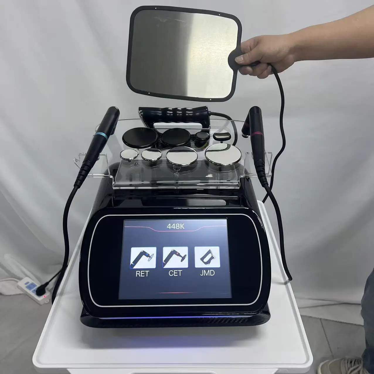 448kHz Tecar Therapy Machine RET CET Diathermy Device Body Slimming Pain Relief Skin Tightening Beauty Machine