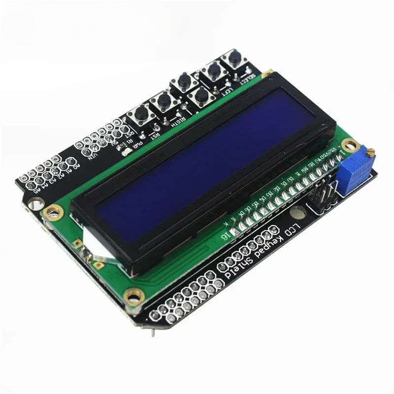 5pcs  LCD Keypad Shield LCD1602 LCD 1602 Module Display For arduino ATMEGA328 ATMEGA2560 raspberry pi UNO blue screen