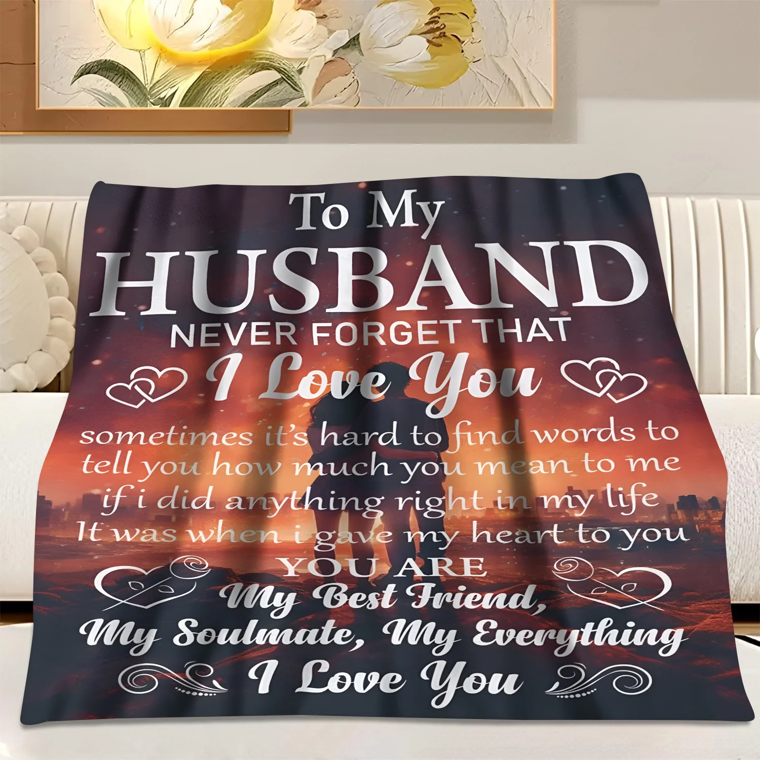 VIKAMA saint valentin amour poème couverture flanelle cadeau d'anniversaire déjeuner couverture anniversaire longue Distance amour chaud coeur confort