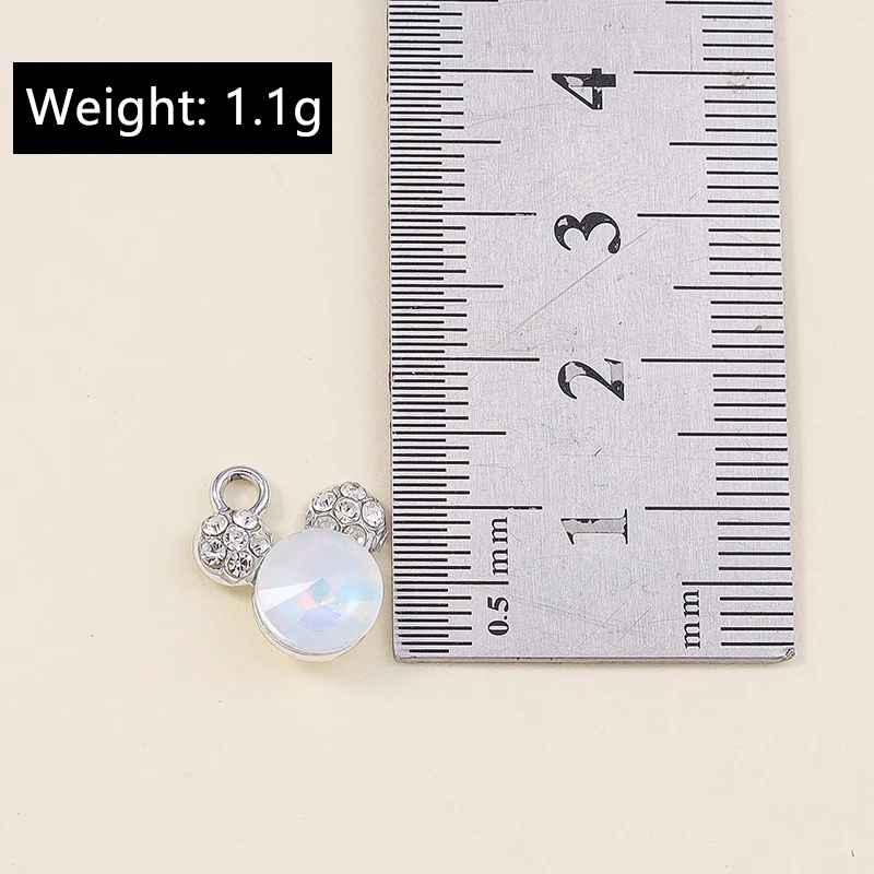 10pcs Pretty CZ Crystal Bear Head Charms of Pendants DIY Jewelry Making Necklace Bracelets Earrings Handmade Findings
