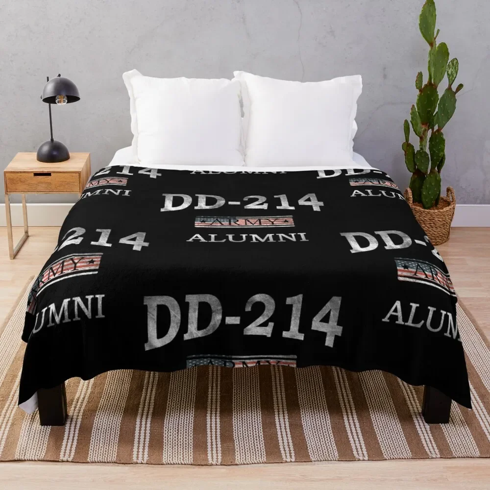 

DD 214 Army Alumni Throw Blanket Cute Sofa Quilt Blankets