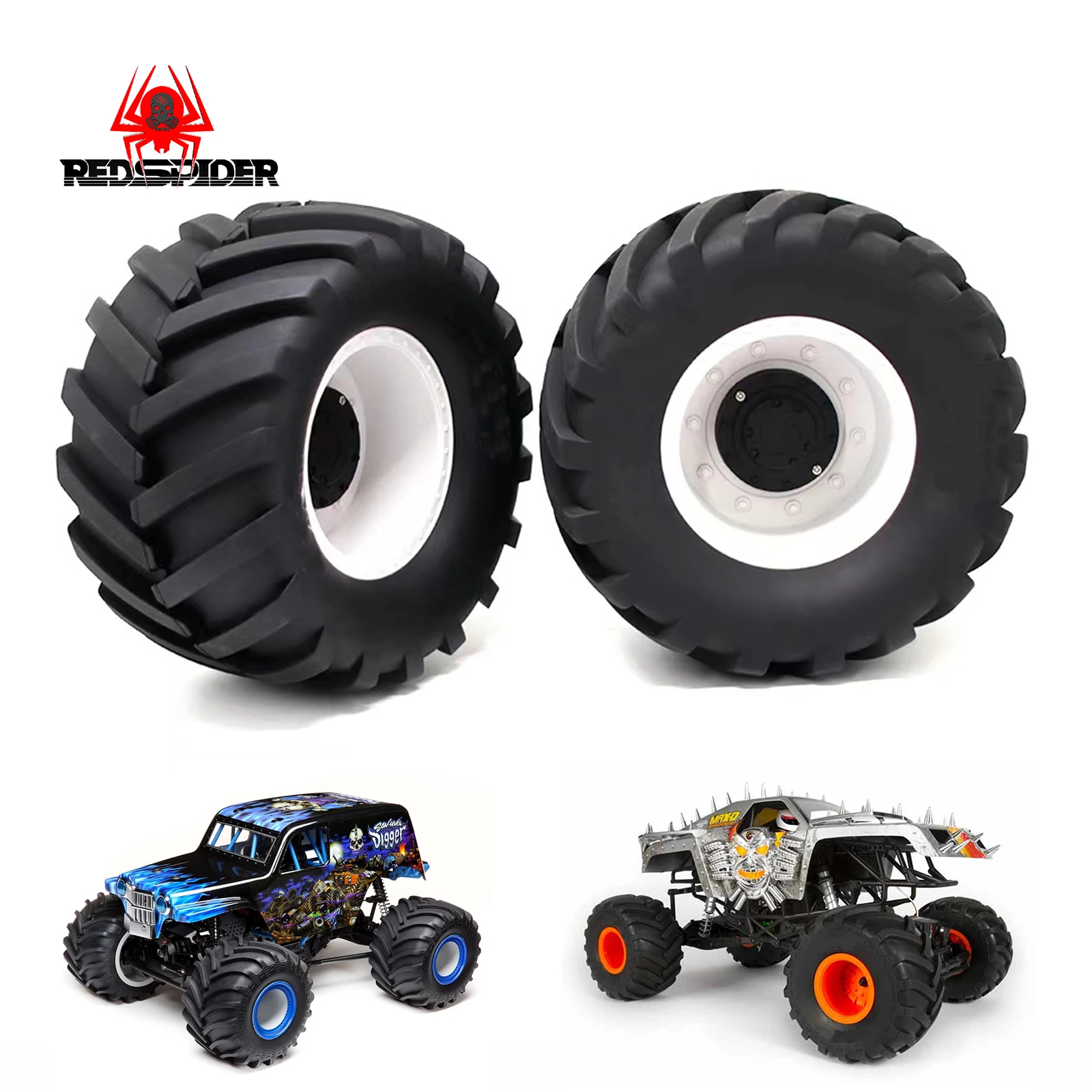

RED SPIDER 4 шт. 135 мм резиновая шина пластиковый обод ступицы для 1/10 RC HSP HPI Monster Truck модель RC автомобиль запасные части