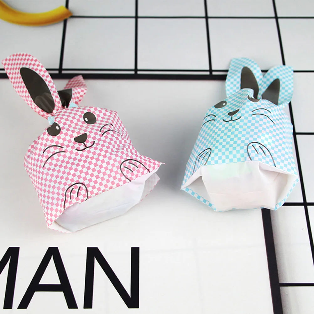 

50pcs Rabbit Ear C y Bags Food Grade Drawstring Pouches Wedding Party Favor Gift Snack Containers