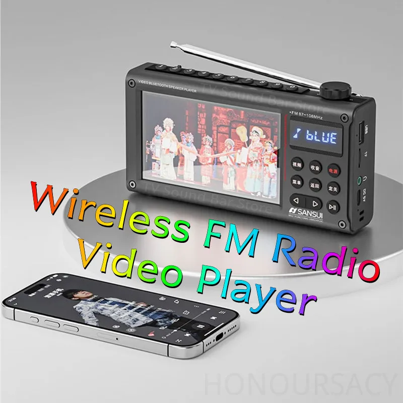 

Беспроводной FM-радио видеоплеер, уличный музыкальный центр, многофункциональный Bluetooth-динамикSANSUI F70/F69, портативная перезаряжаемая карта