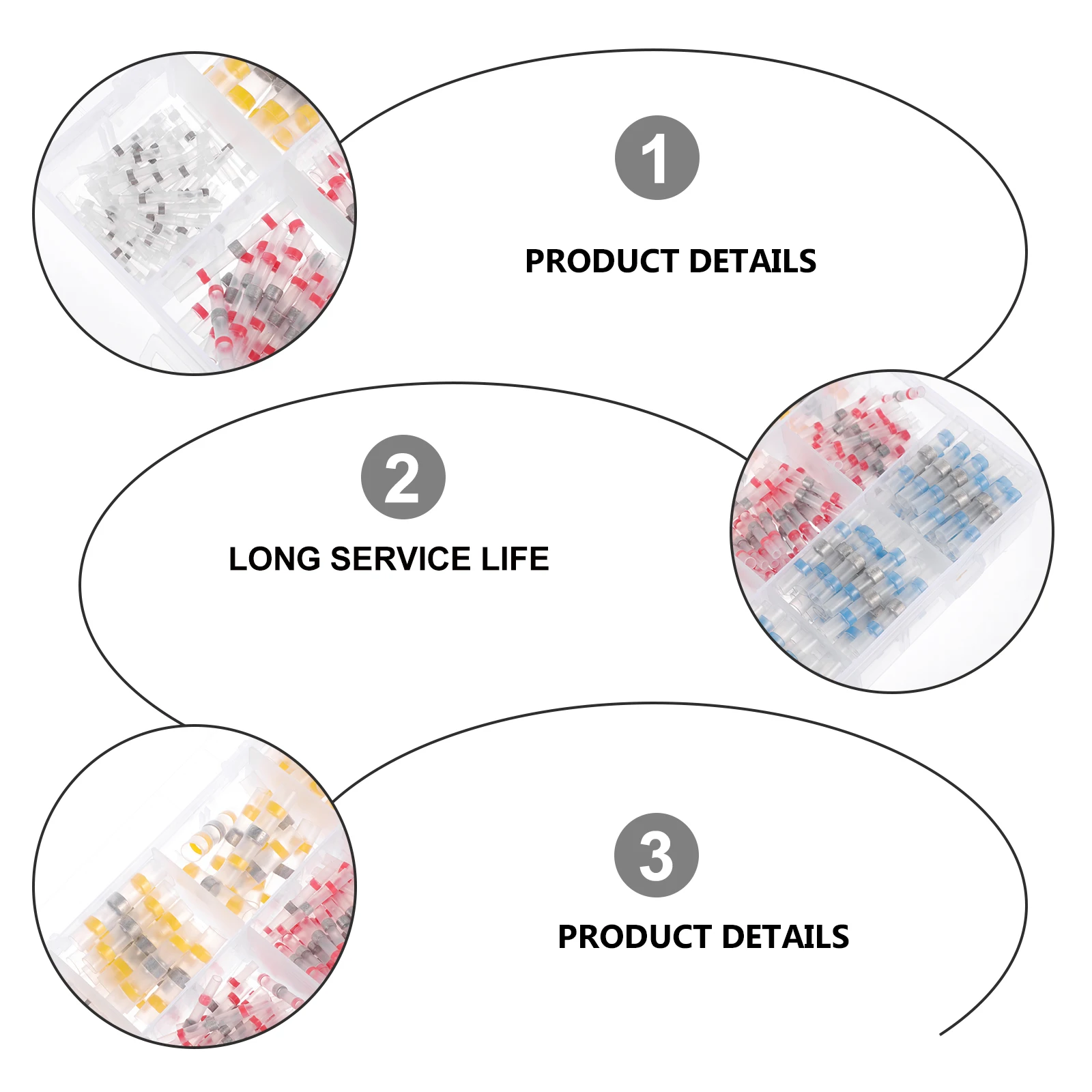 

250 Pcs Waterproof Insulated Connectors Solder Seal Wire Joint Terminals Electrical Splices Heat Shrink Butt Connectors