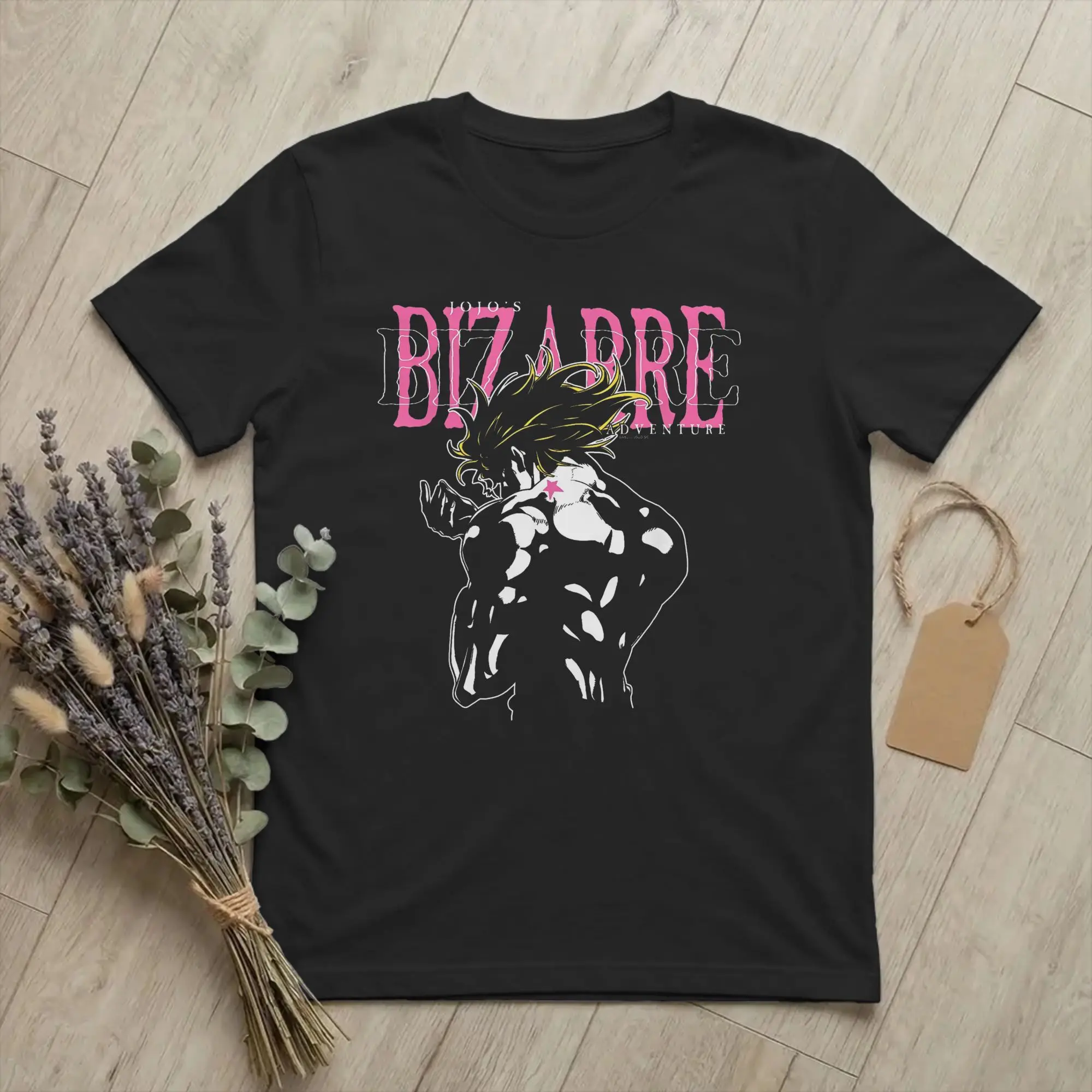 DIO With Joestar Birthmark Japanese Anime  T-Shirt For Men 100%Cotton Top Tee Kawaii Joestar Family Bizarre Adventure O-neck