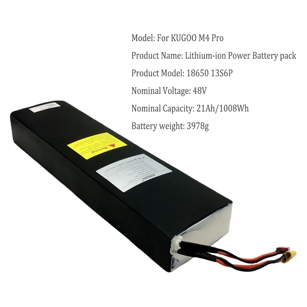 18650 48V 21AH 13S6P For KUGOO M4 Pro Scooter battery/Electric Bicycle/Bicycle/1008Wh New Li-ion battery pack