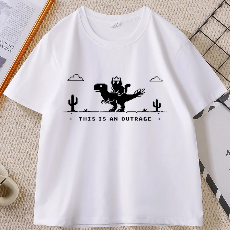 Princess Donut und Mongo T-Shirt für Männer und Frauen, „This Is An Outrage Tee“, Dungeon Crawler Carl Grafik-T-Shirts, Baumwoll-Kurzarm-Tops – Detail 6