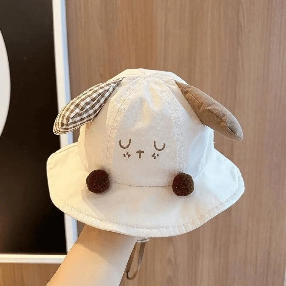 

Comfortable Quick-dry Korean Style Cap Shading Hat Anti-UV Summer Kid Sunhat Embroidery Dinosaur Children's Bucket Hat Baby
