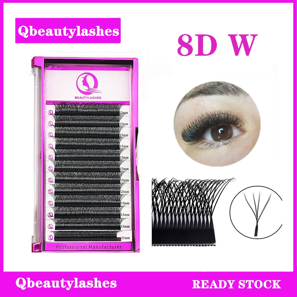 

qbeautylashes 8DW shape eyelash extension 8D premade fans high quality