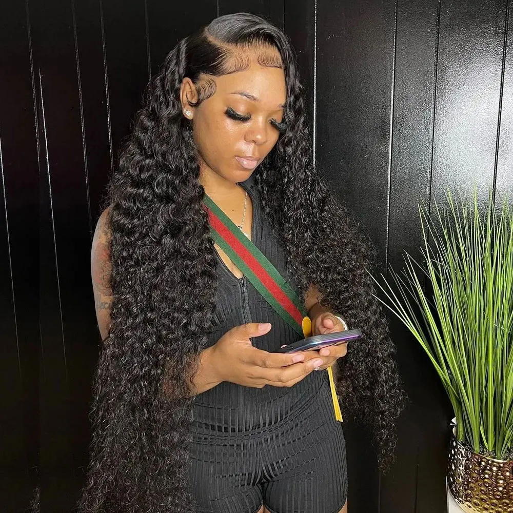 

Парик женский из натуральных волнистых волос, 13x4, 40 дюймов, 13x6 дюймов