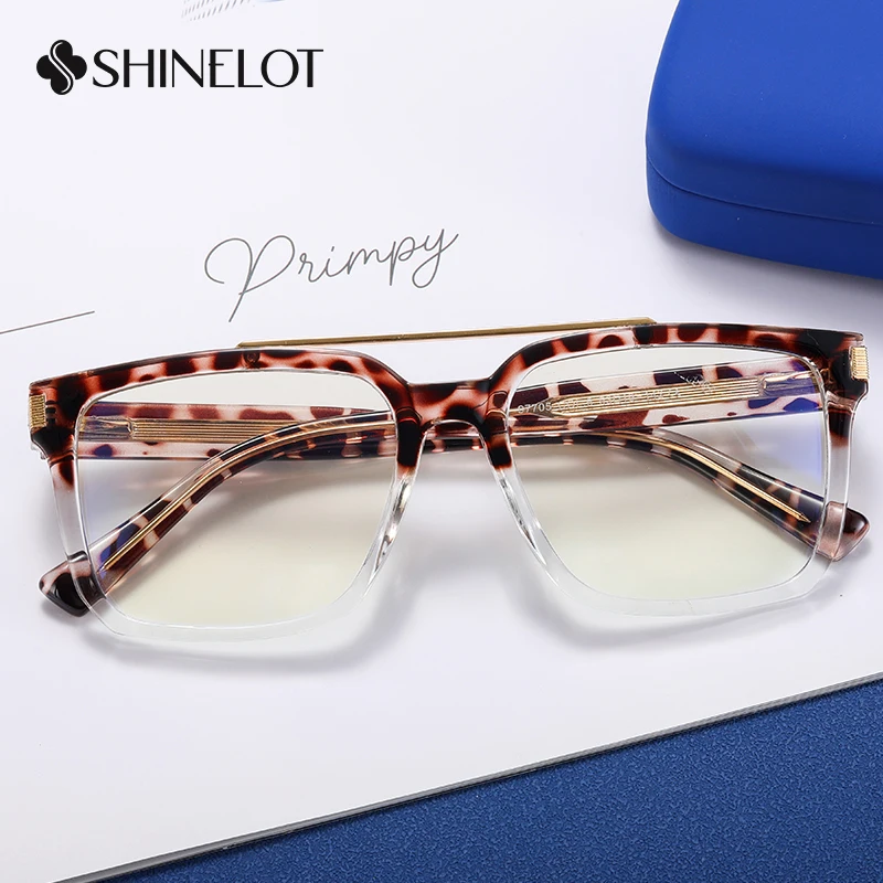 97705 Science Geek Youth Style Optical Glasses Male Double Bridge Eyeglasses Radiation Protection Medical Grade Durable Eyewear view 4