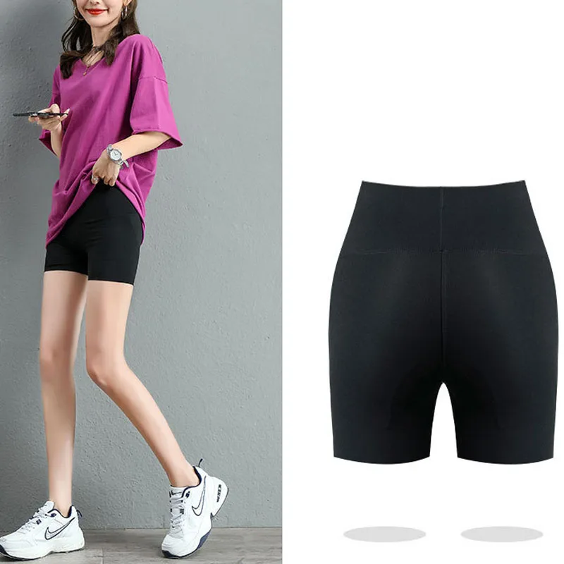 Pantalones cortos de ciclismo sin costuras para mujer, Shorts de cintura alta, informales, ropa de calle, Verano