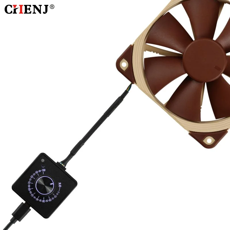 Регулятор скорости вентилятора PD QC Быстрая зарядка USB TYPE-C DC5521 24/12/5 В DIY Кулер с водяным охлаждением