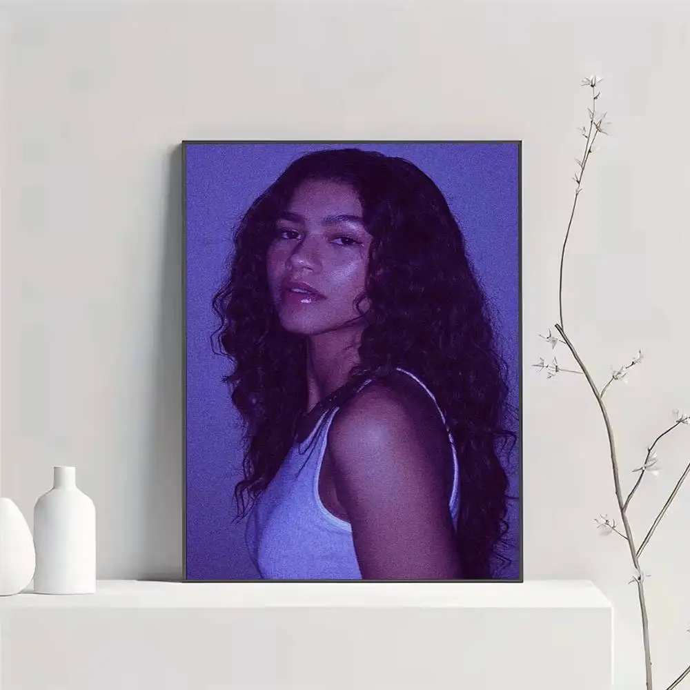 Z-Zendaya Actor  Poster HD Quality Wall Art Retro Posters For Home Room Wall Decor Self Adhesive