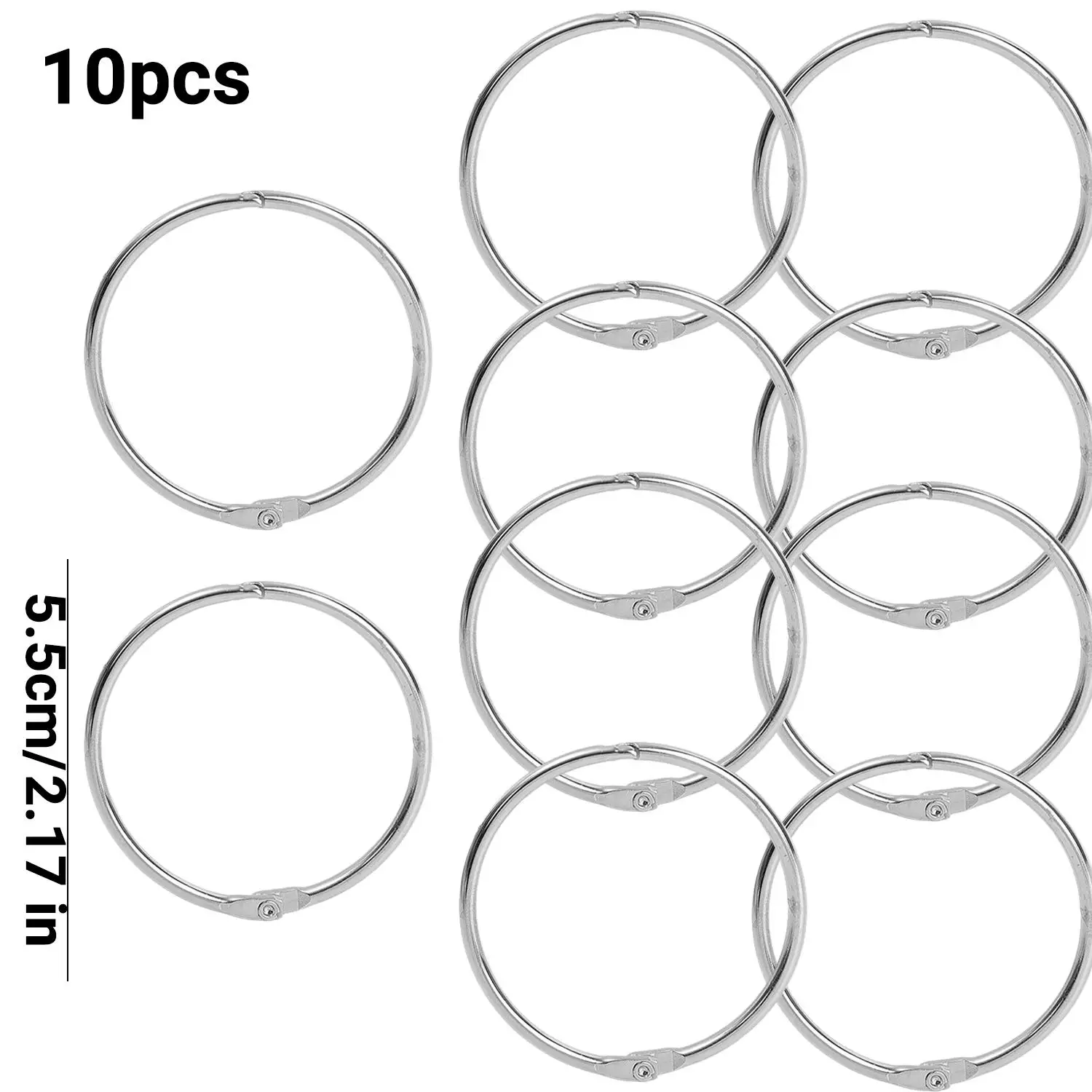 10pcs Multifunctional Loose-leaf Notebook Metal Binder Rings