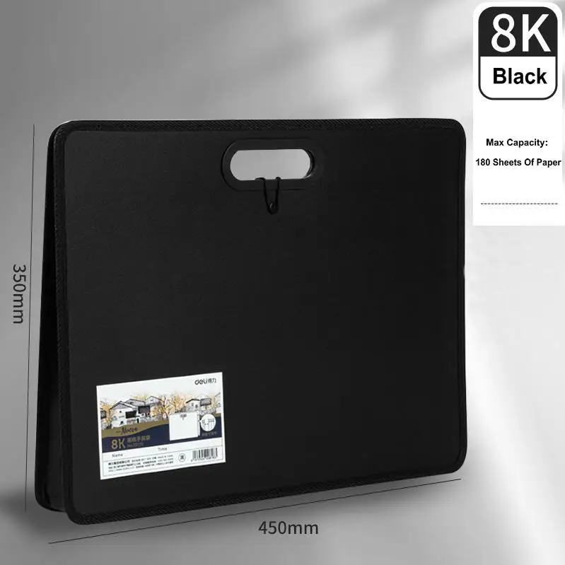 Portable Document Storage Bag A3 File Case Plastic Drawing