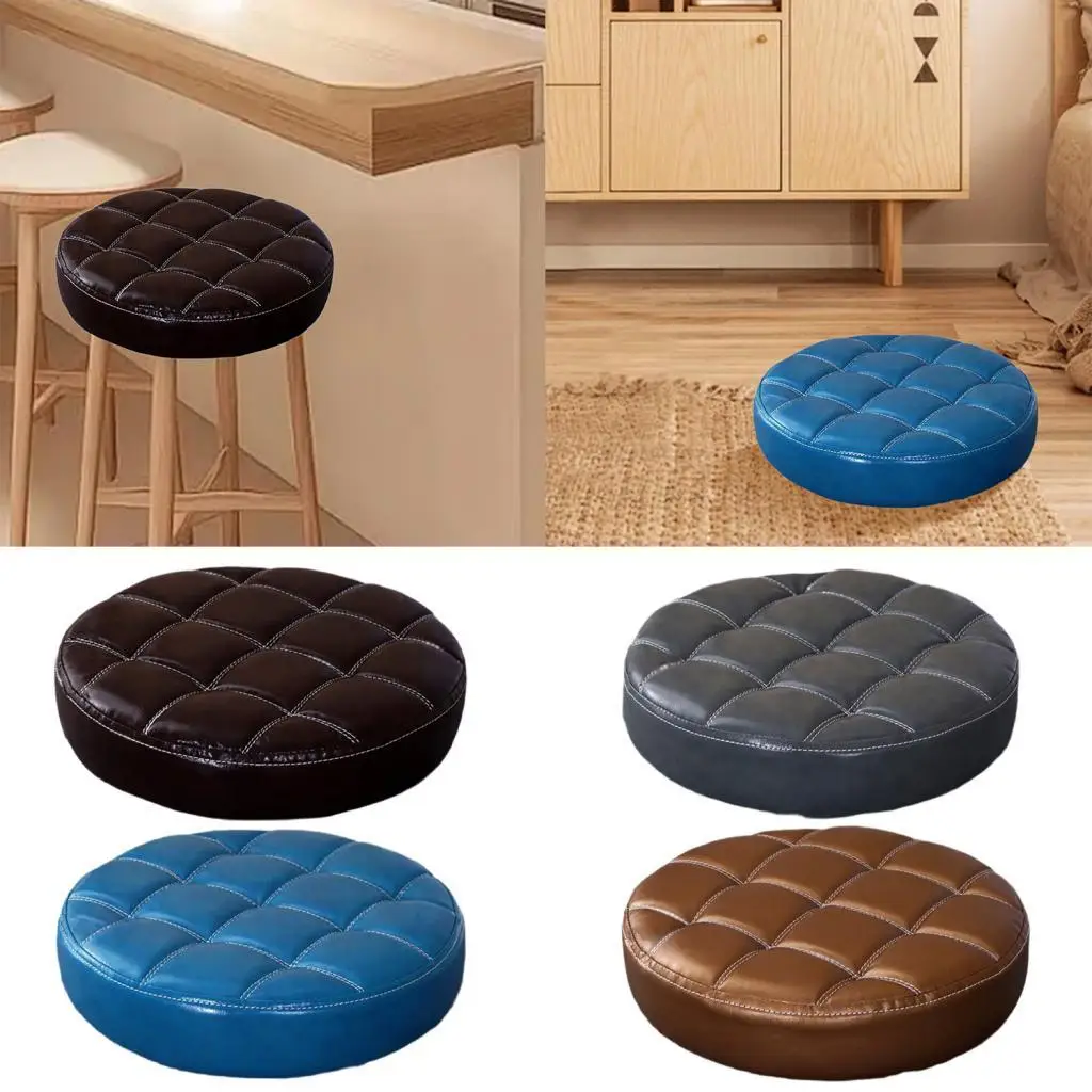 

Round Bar Stool Seat Replace Parts PU Leather for Restaurant Barber Shop SPA