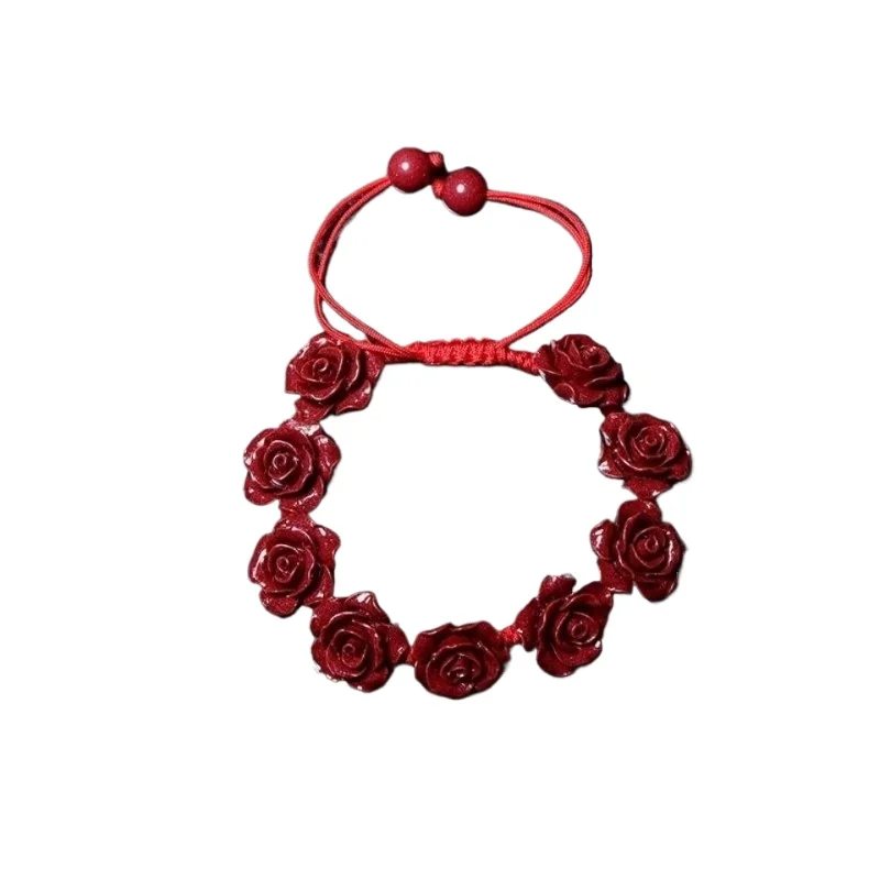 Cinnabar Rose Bracelet Purple Gold Sand Bracelet Women\'s