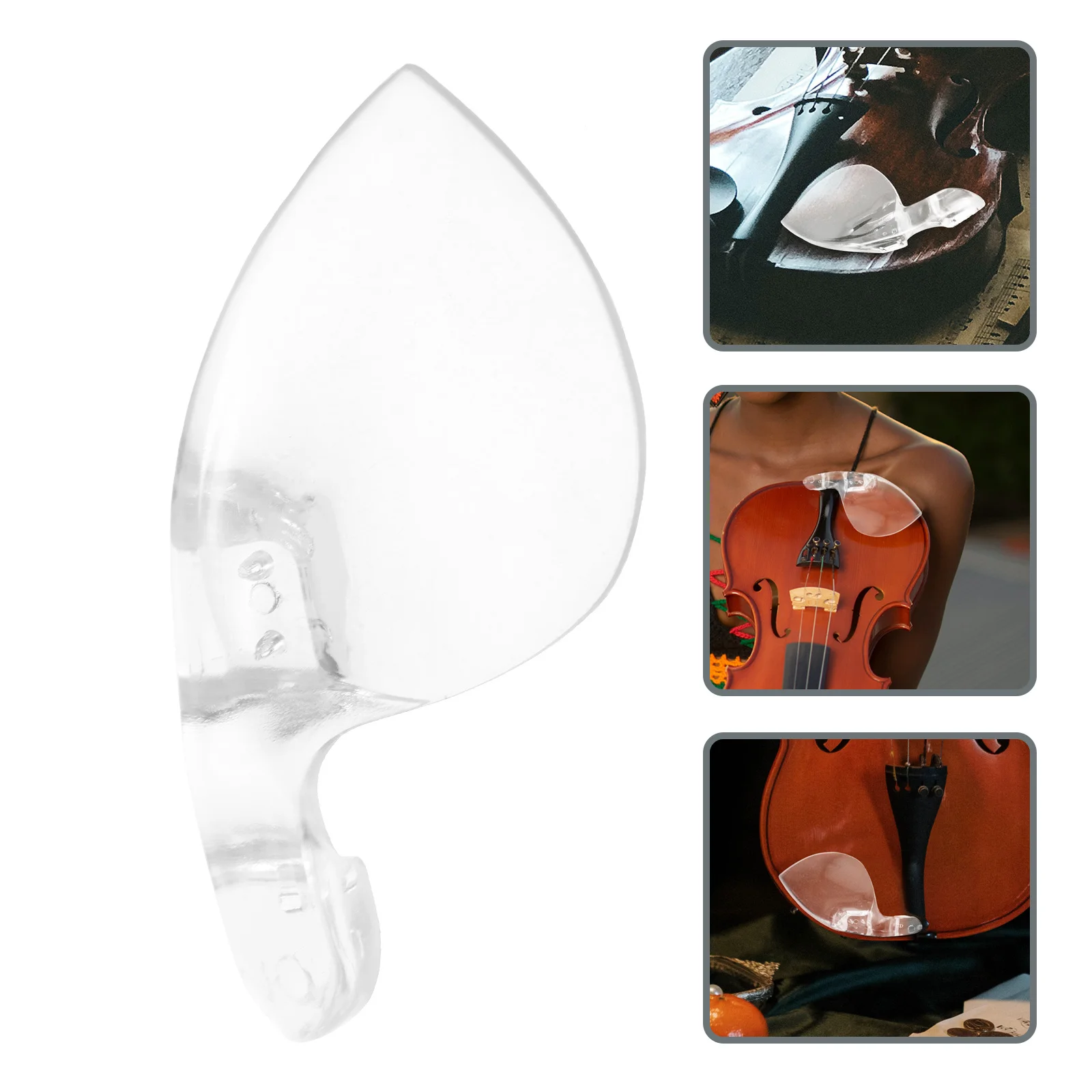 

Clear Acrylic Violin Chin Rest Pad 4/4 Size Comfortable Durable Transparent Design For Music Instrument Replacement Part