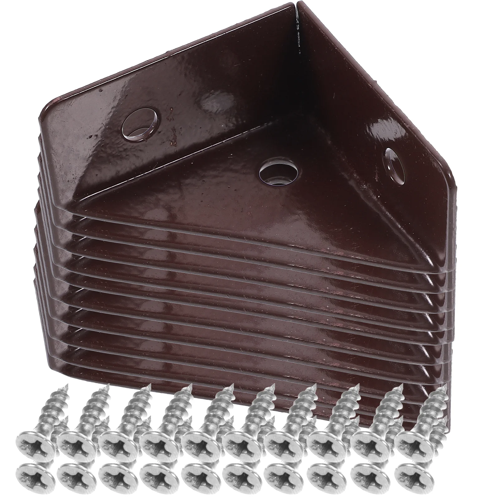 

10Pcs Heavy Duty Steel Angle Brackets Stable Shelf Supports for Wood Beam Cabinet Connectors Shelving Brackets for Walls