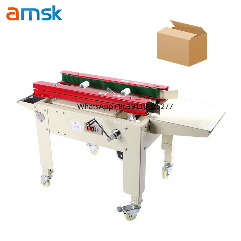 FX50 One Side Seal Belt-driven Both Sides Tape Sealing Baler Box Up to 50 cm Wide Semi-automatic Bottom Sealing Wrapping Machine