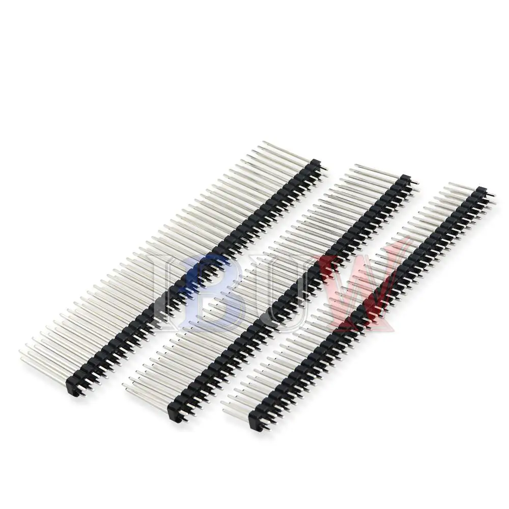 10PCS 40 Pin 1x40 2x40 Einzigen Zweireihigen Männlichen Zerbrechlichen Pin Header Stecker Streifen Für Arduino Schwarz 2,54 MM Länge 15 MM ~ 25 MM