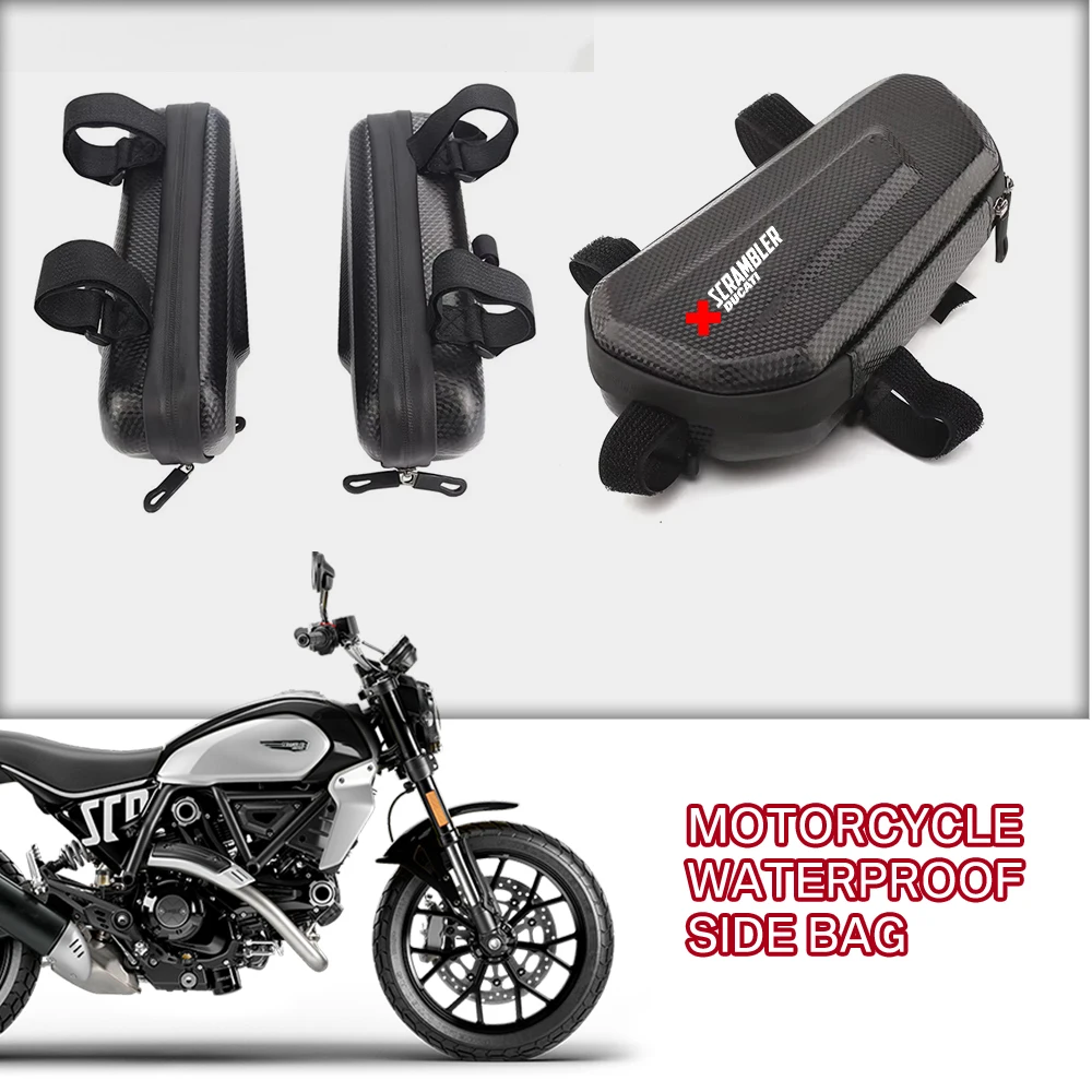 Dustproof Hard Shell Easy To Clean Motorcycle Triangle Side Bag For Scrambler 400 800 1100 ICON 800 Desert Sled Square