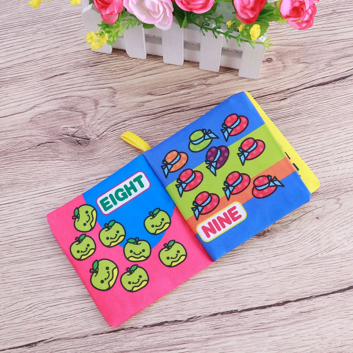 Zestaw książeczek materiałowych dla niemowląt, wczesna edukacja, motyw liczb, dla niemowląt i małych dzieci, aktywności rozwojowe, stymulacja sensoryczna